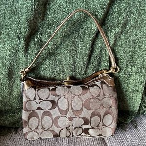 Coach gold evening bag